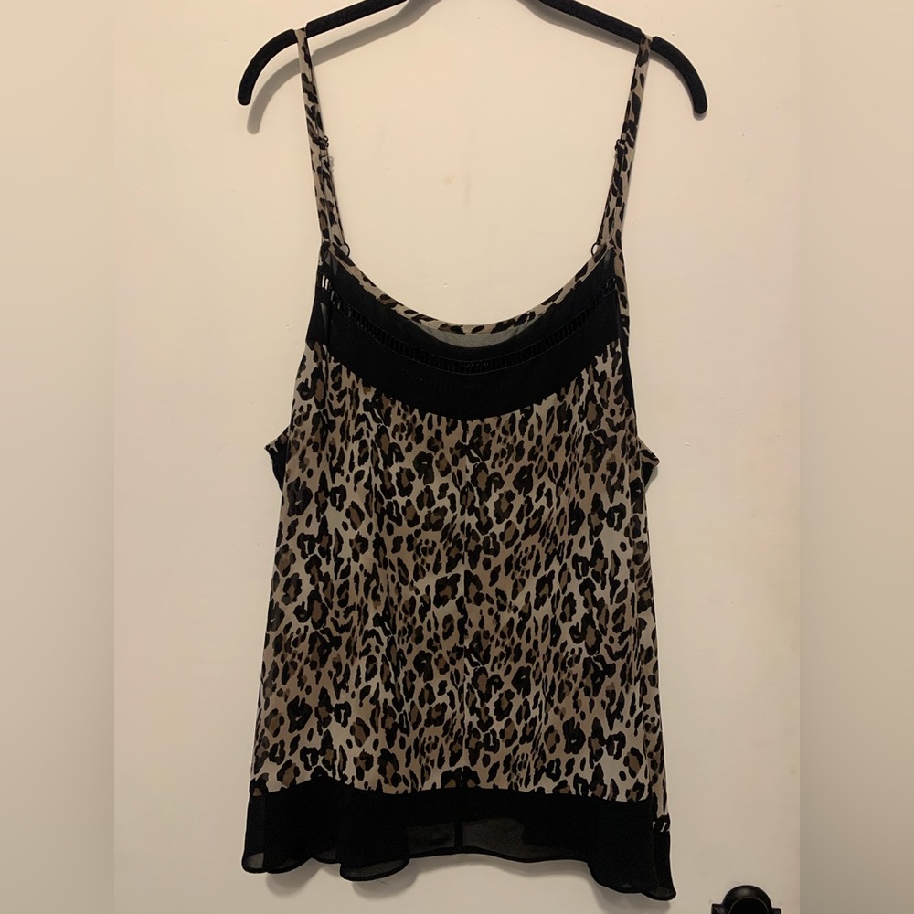 torrid Leopard Print Tank Top in Black and Tan